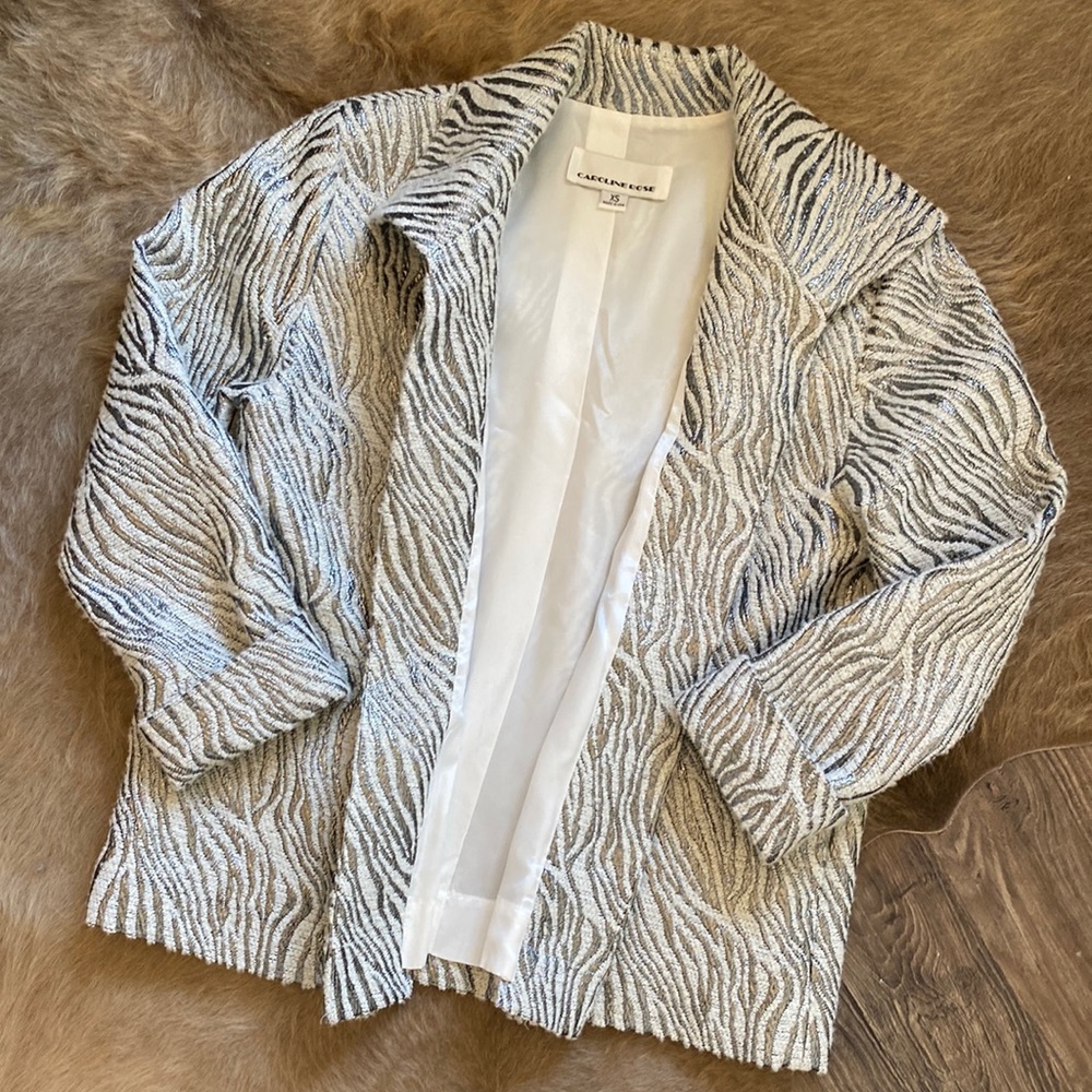 Caroline Rose Silver and Wool Jacket - Rare!